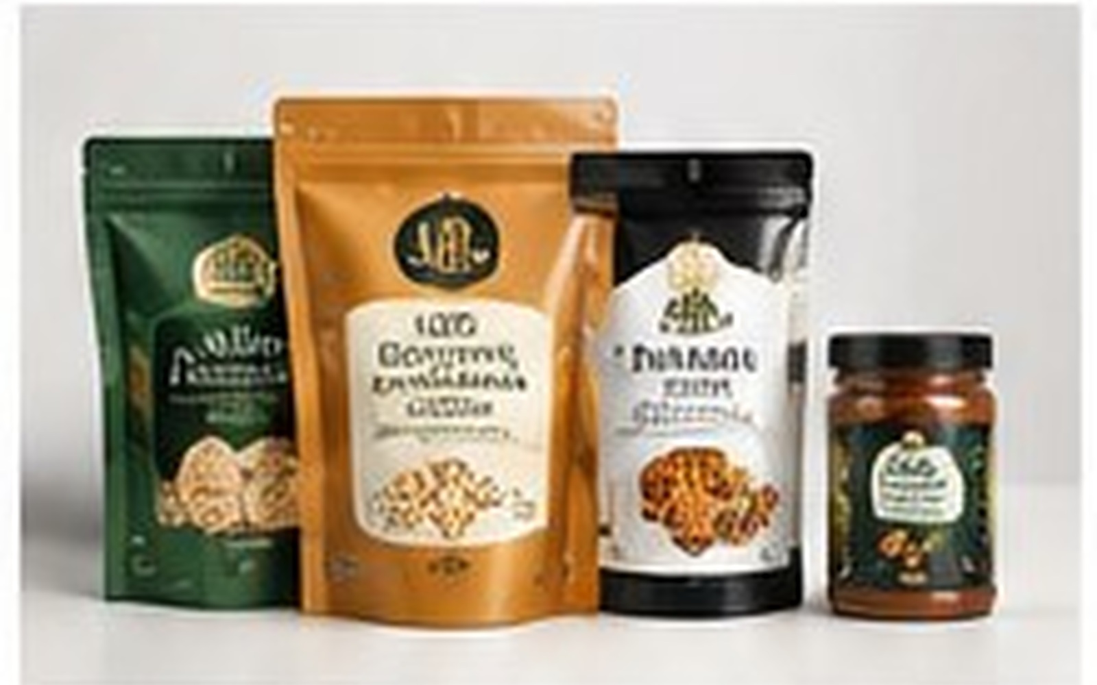 Premium packaged cashews and spices